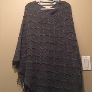 Gray poncho